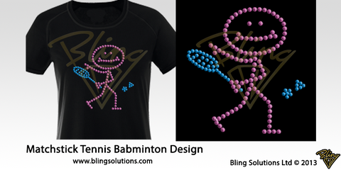 Matchstick I Play Tennis or Badminton Design