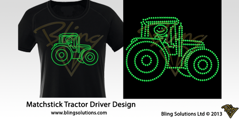 Matchstick I Drive Tractors Design
