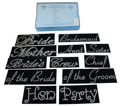 Bling PreCut Stencil Kit Wedding/Bridal